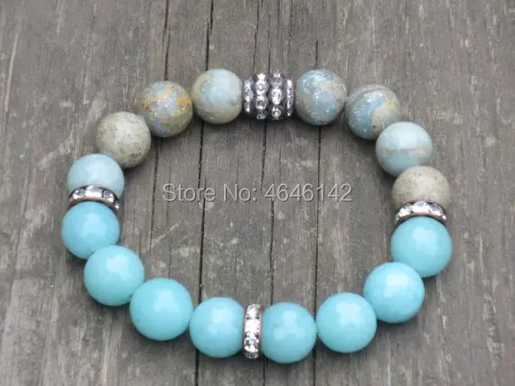 Natural  Stone Beads Bracelet t Yoga Jewelry for Women Men Friendship Bracelet