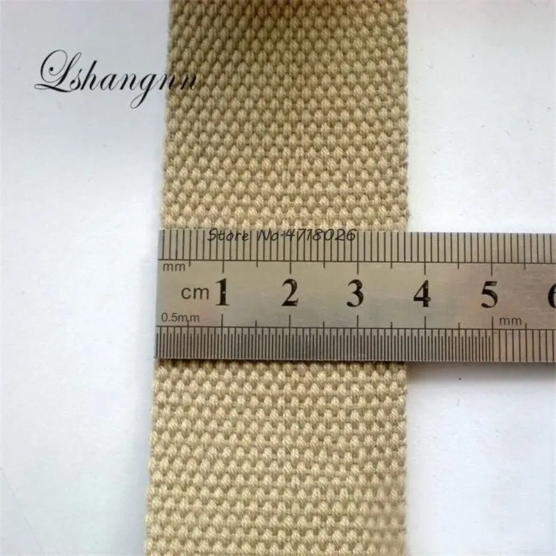 Lshangnn 5 Meter 38mm Polyester/Cotton Ribbon Canvas Webbing/Strap Tape For Bag Strapping Belt Making Sewing DIY Craft For Home