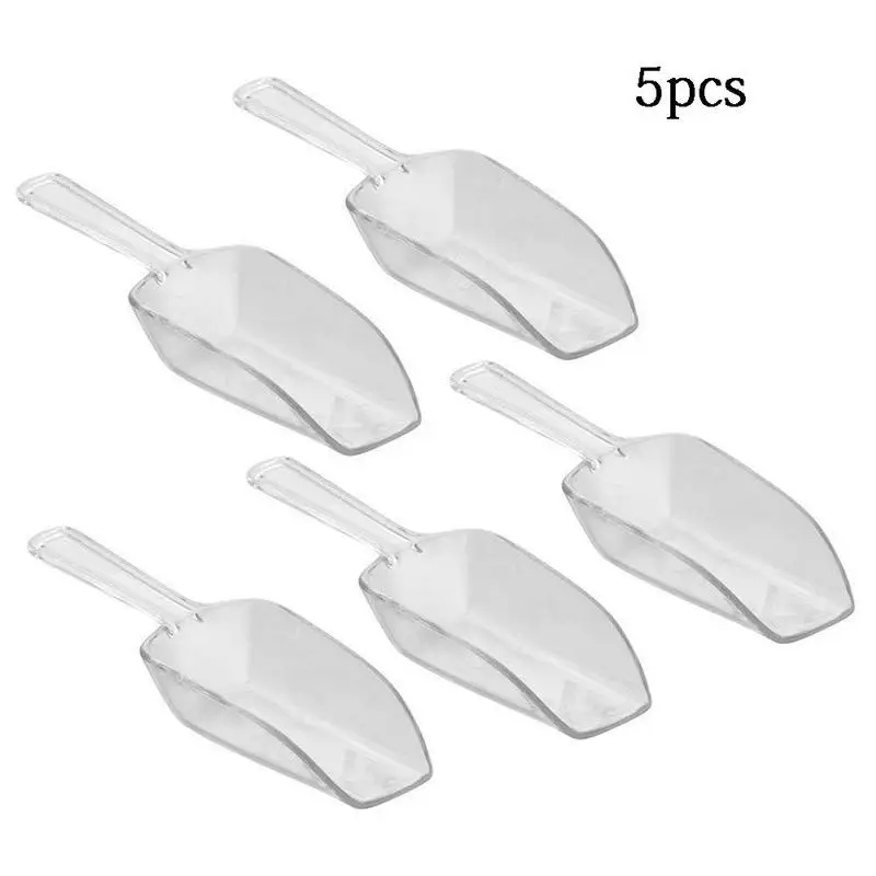 

5 Pcs Plastic Ice Shovel Kitchen Flour Food Candy Ice Cream Scoop Dessert Pelles Bonbons Beans Scoops Party Buffet Tools