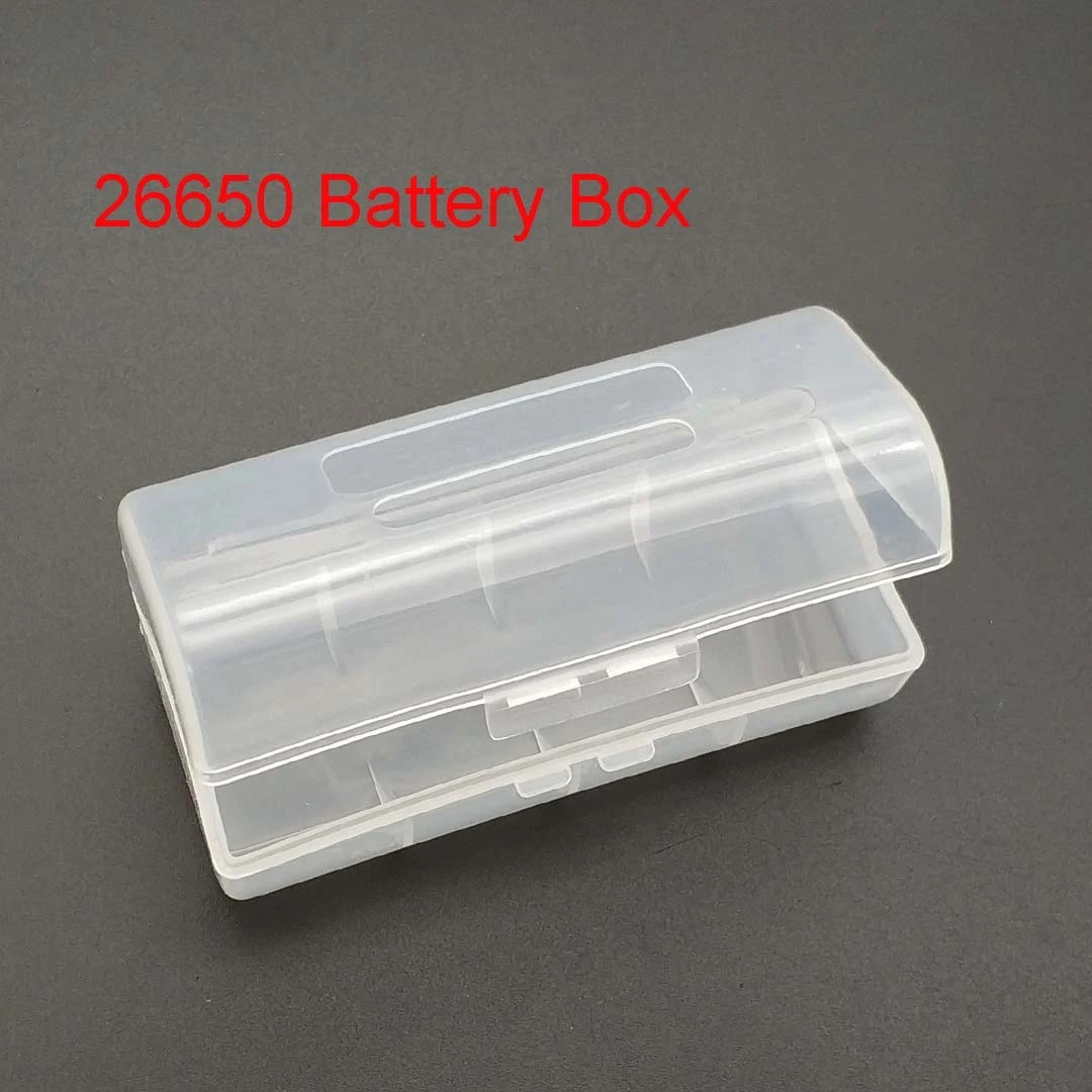 Transparent Clear Plastic Case Holder Battery Storage Box For 1 X 26650 Rechargeable Battery Storage Case