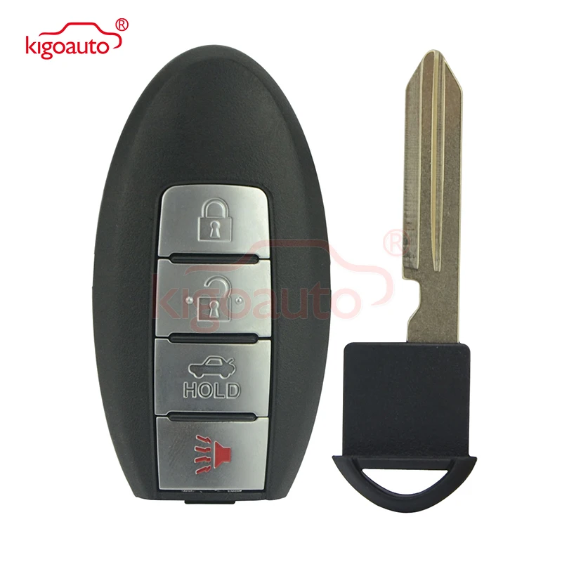 Kigoauto KR55WK49622 Keyless Entry Smart Remote Key Shell fob 4 Button Insert Blade for Infiniti FX50 FX35 Q40 Q60 Q70 G25 G35