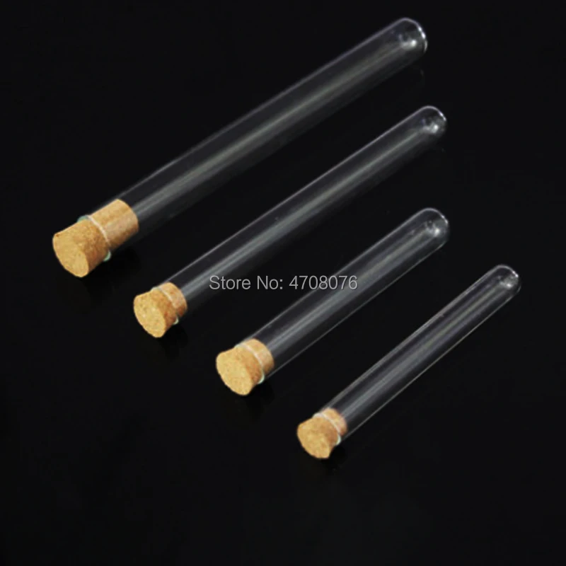 Borosilicate lab glass test tube with cork stopper blowing glass Pyrex test tube for scientific experiments 15x150mm 15pcs/lot