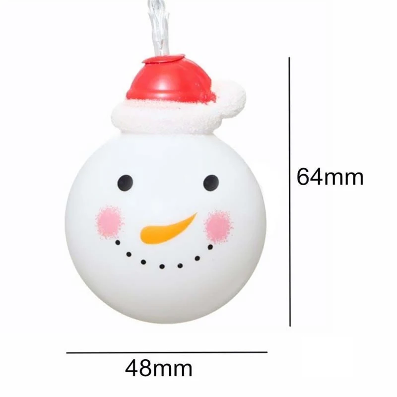 Newest 10-LED Snowman Fairy String Light Bulb Battery Xmas Tree Party Wedding Decor