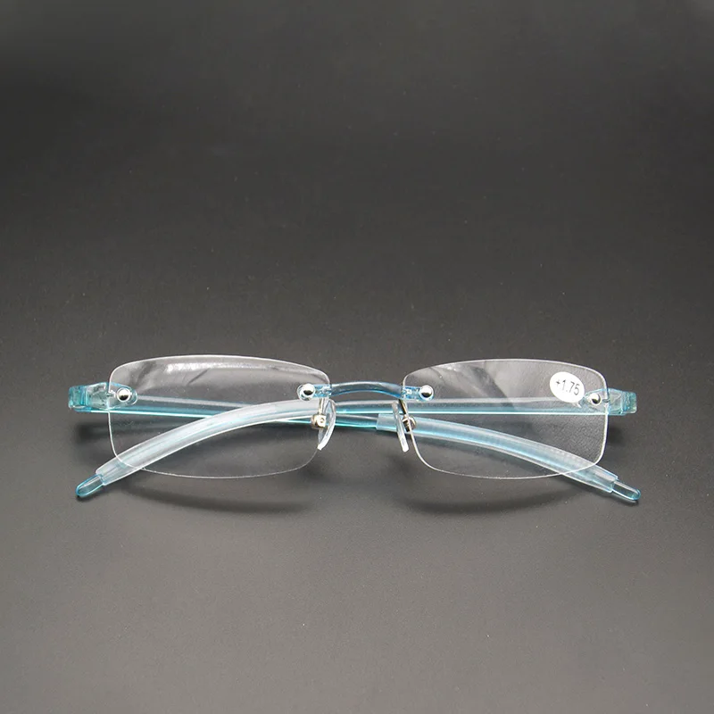 Lunettes de lecture flexibles sans cadre pour hommes et femmes, lunettes presbytes bleues, loupe, + 0.5 + 0.75 + 1 + 1.25 + 1.5 + 1.75 + 2 ~ + 4, TR90