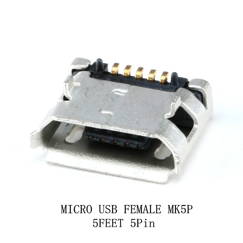 20pcs Micro USB MK5P 5pin Female Connector G19 Micro USB Charging Socket Straight