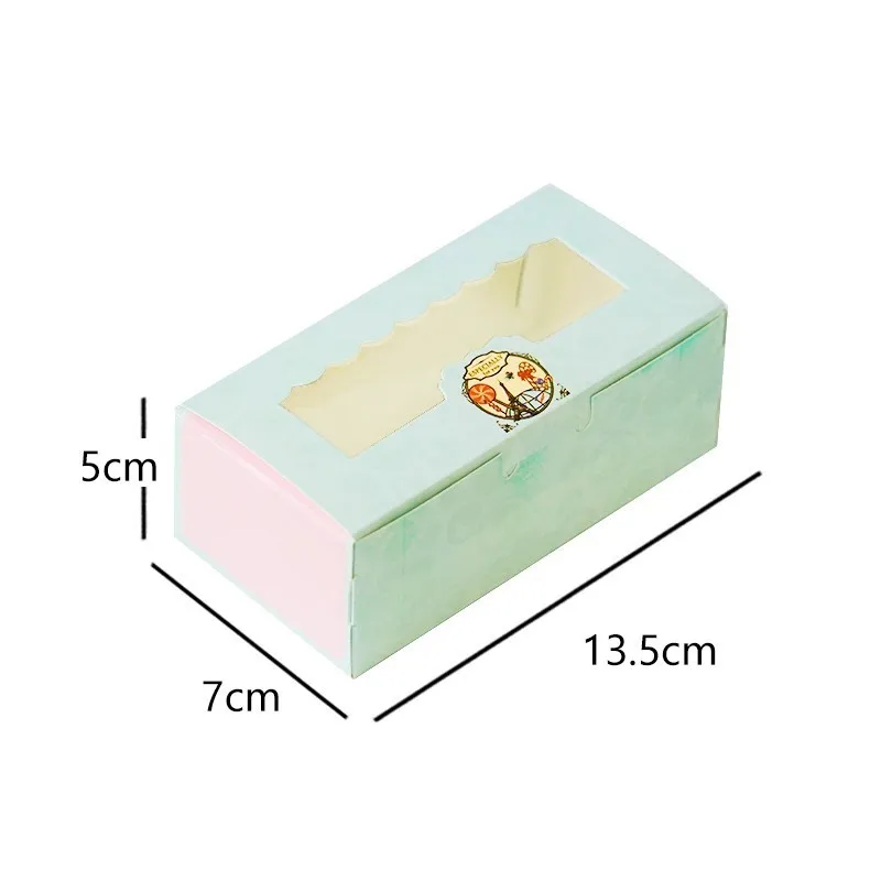 12 PCS Gift Cake Box Windows Party Favor Kraft Wedding Box For Candy Sweet Chocolate Present Gift Package Box Supplies Cardboard