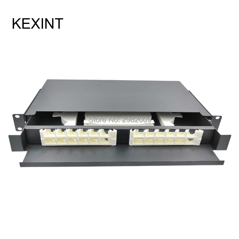 

KEXINT 24 Core Rack Mount drawer type Optic Cable Terminal Box FTTH FTTB FTTX Network computer room