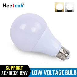 DC AC 12V-85V  LED Light Bulb E27 Lamp Bulbs 3W 7W 9W 12W 15W 24W 36W Bombilla For Solar Light Camping 24V 36V 48Volts Lights