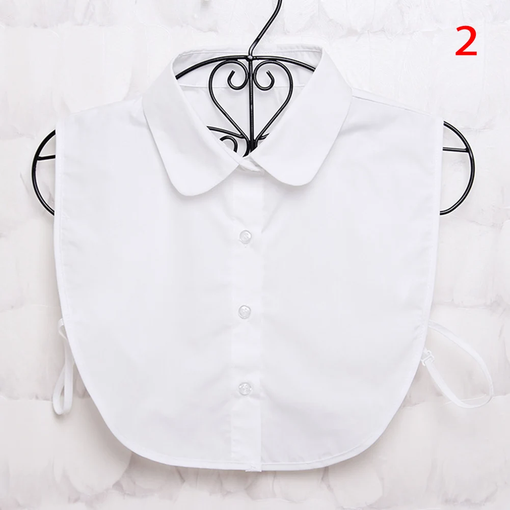 Women Shirt Fake Collar White Black Vintage Detachable False Collar Blouse Lapel Elastic Collar Tie Women Clothes Accessories