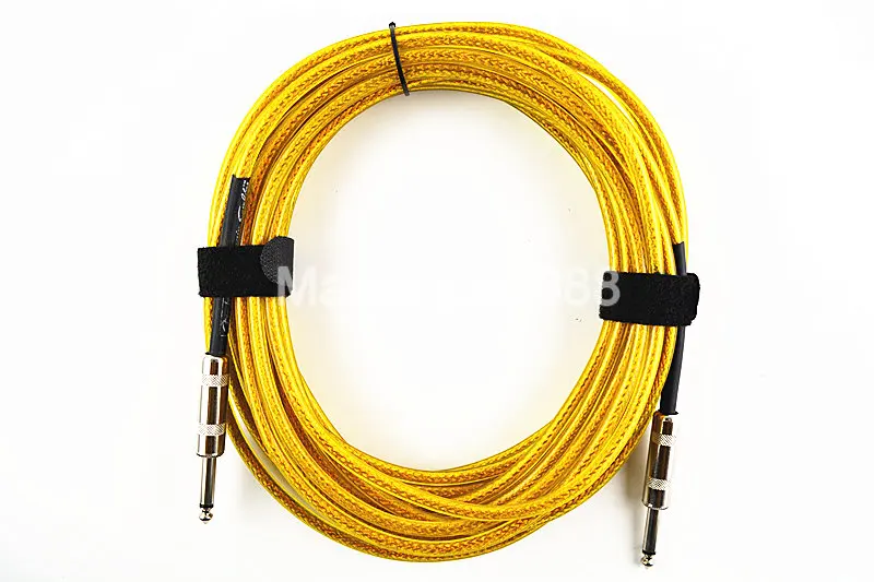 3/6/10m Red/Yellow/Green/Blue Transparent Electric Guitar Cable Amplifier Cable Instrument Cable Low Noise Shielded