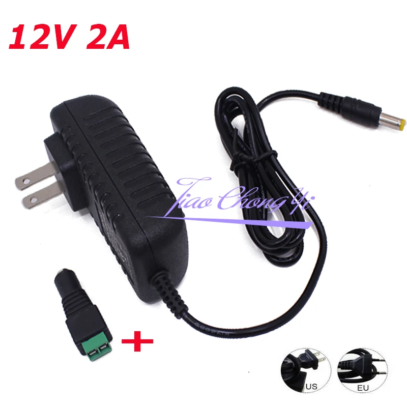 DC12V TO AC100-240V lighting Transformes output DC12V 1A 2A 3 5A EU US LED Power Adapterlight For 5630 5050 LED strip