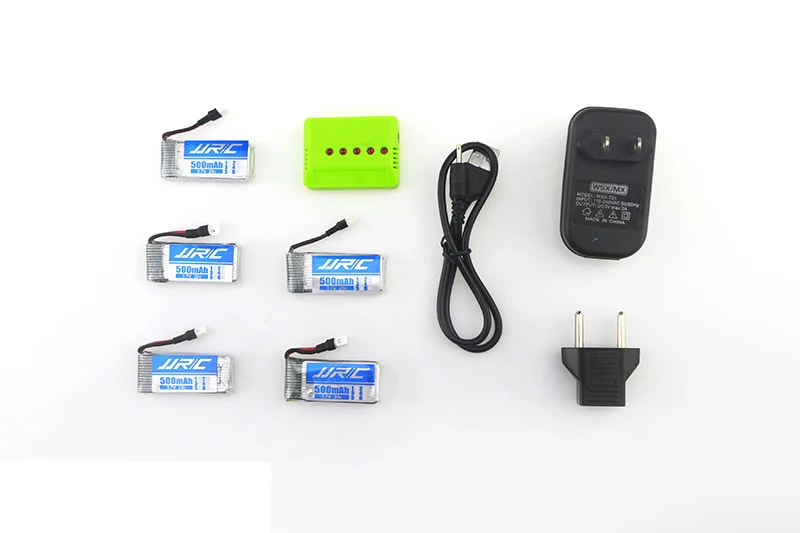 JJRC H43WH H43 Foldable Drone RC Quadcopter Spare Parts 3.7V 500mAh Battery with USB Charge Set