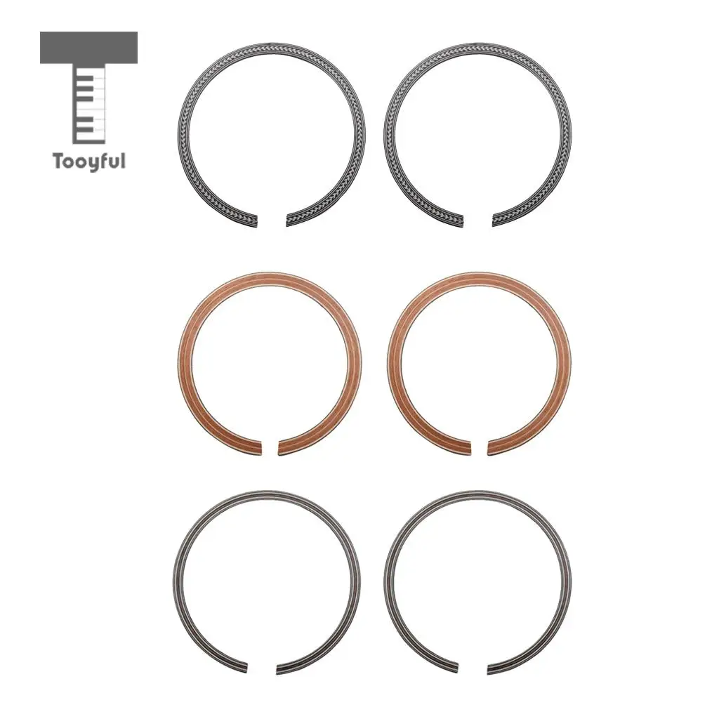 2pcs Wood Acoustic Guitar Soundhole Rosette Sound Hole Decal Sticker for Guitar Parts Accessories