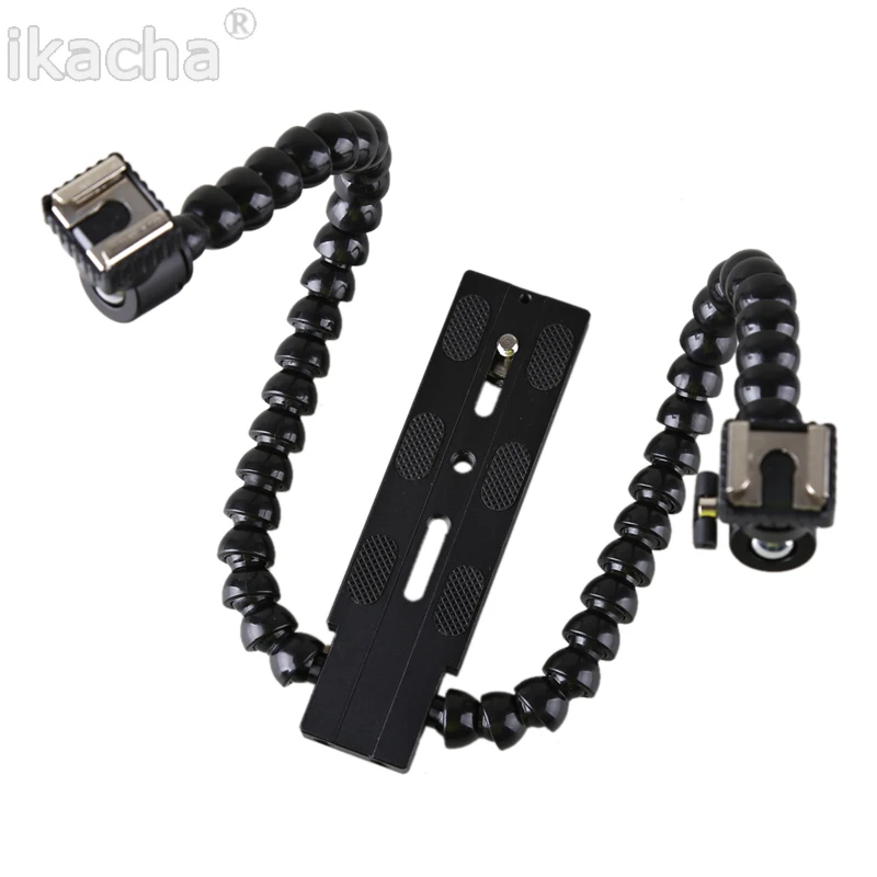 Camera Flash Bracket Hot Shoe Camera Flash Mount for DSLR Photography Magic Flexible Arm Dual Flash Bracket Holder