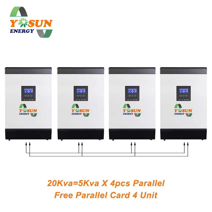 60A MPPT Solar Inverter 230Vac Pure Sine Wave 48Vdc Battery Free Parallel Card Off-Grid Solar System AC Charger