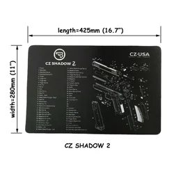 CZ Shadow 2 tappetino per pulizia tappeto in gomma impermeabile antiscivolo con istruzioni tappetino da banco per Airsoft Clean accessorio da caccia