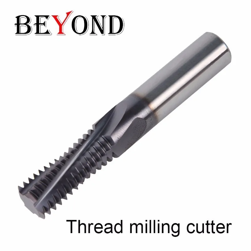 

M2*0.4/M2.5*0.45/M3*0.5/M4*0.7/M5*0.8/M6*1/M8*1.25/M10*1/M12*1.5 Carbide Thread End Mills Milling Cutter Tool With TIALN coating