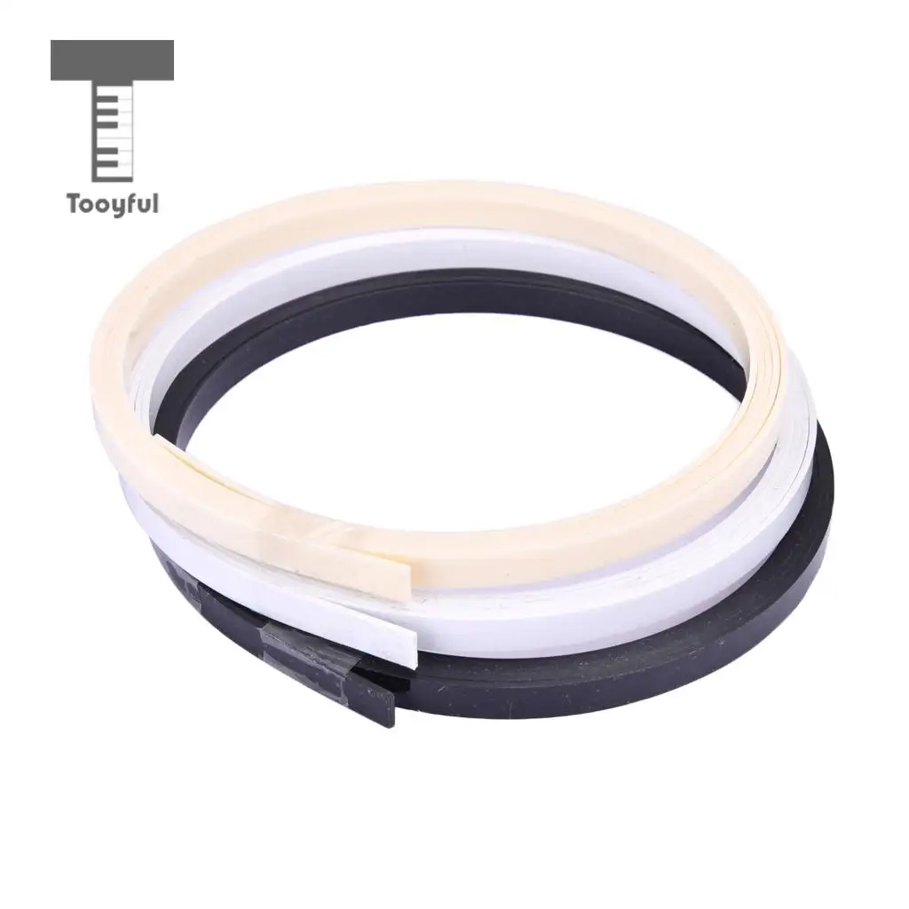 3Pcs ABS Plastic Binding Purfling Strips Edge Trim Inlay Body Project for Guitar Bass Ukulele Perfect Accessories 165cm