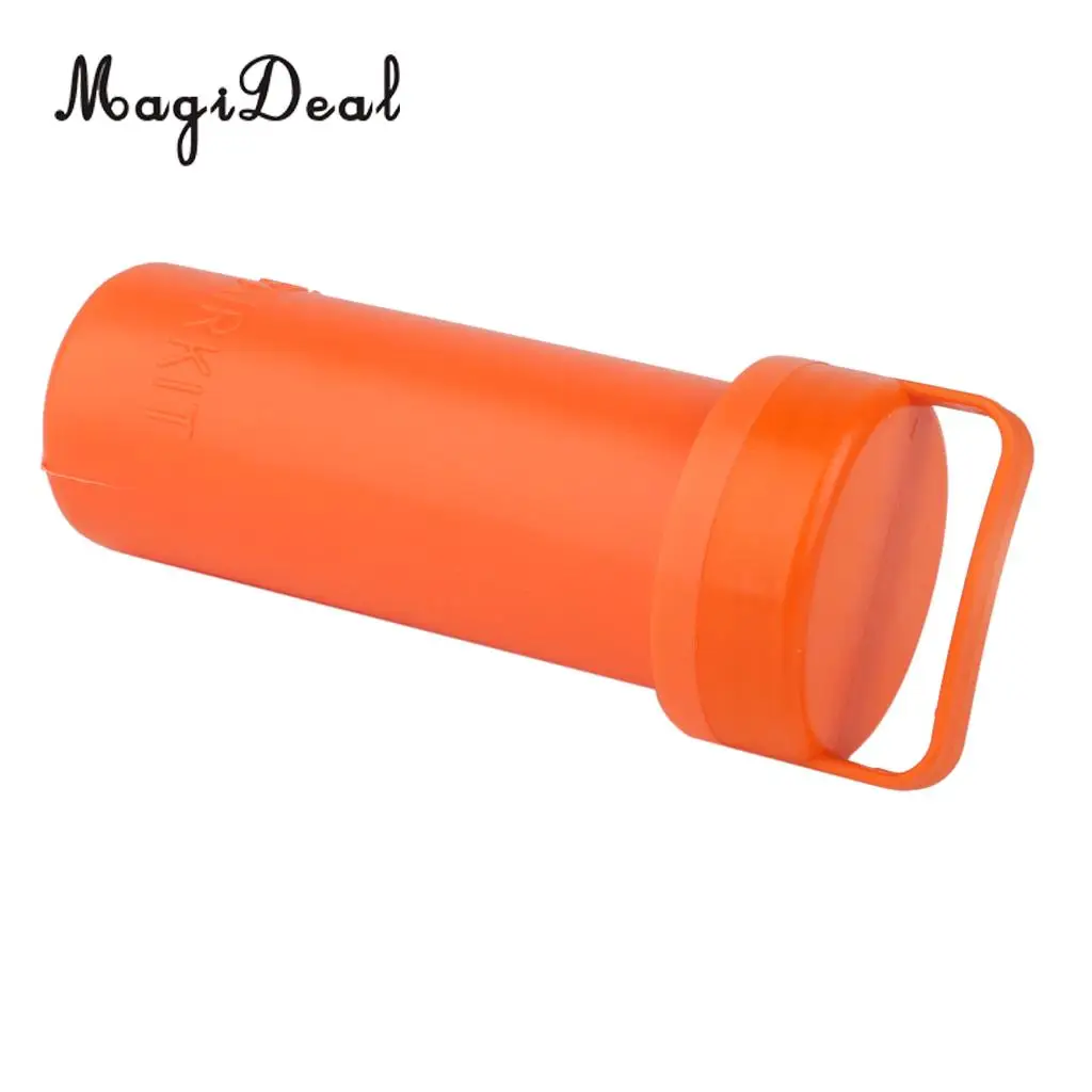 MagiDeal Kit de reparación duradera marina, cubo contenedor para Kayak, bote de goma inflable, naranja, accesorios para bote Yatch