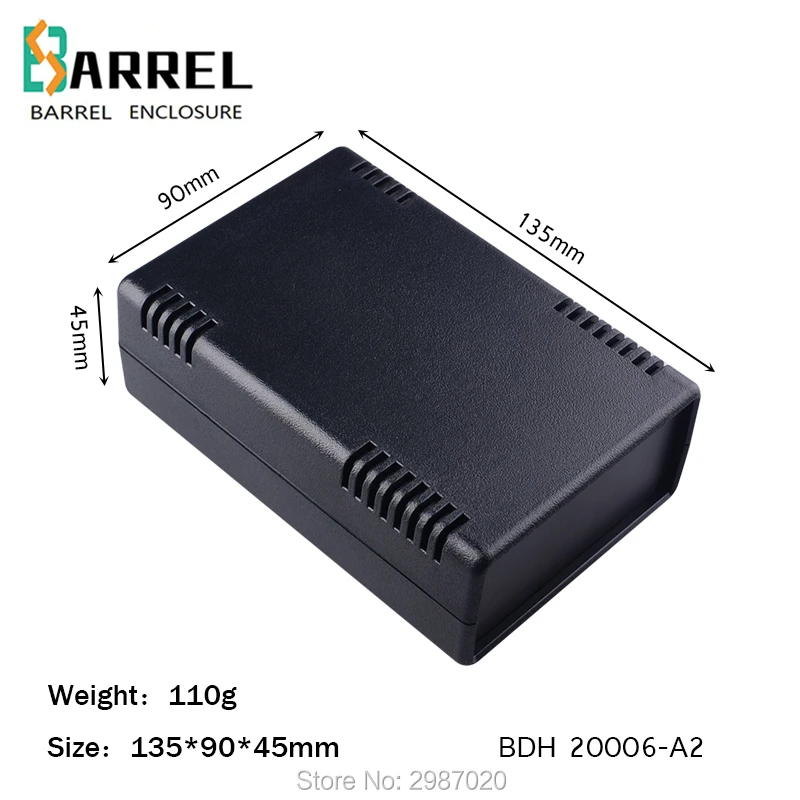 135*90*45mm ABS black boxes for electronic projects diy plastic enclosure plastic housing junction box small desktop control box