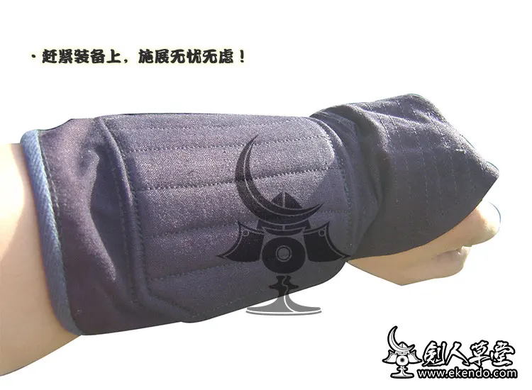 -IKENDO.NET-PT001-TEKKO Under Kote Wrist Protector- forearm kote wrist protector Indigo cotton canvas japanese kendo supporter