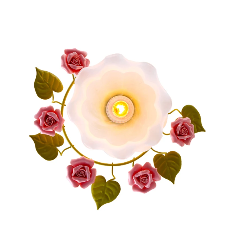 

Kid's room glass ceiling lamp Korean style balcony aisle lights corridor ceiling lights cloakroom Led surface flower light