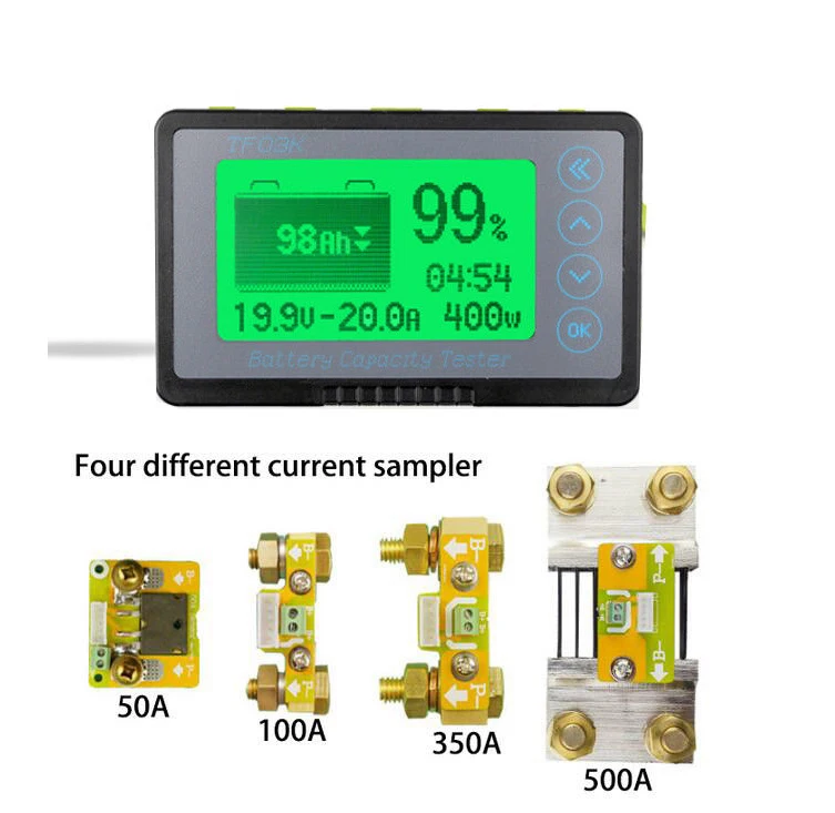 DC 500A 350A 100A 50A Coulomb Meter Lithium Battery Monitor Indicator Capacity Voltage current Electricity meter electric CAR RV