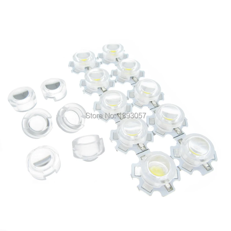 100pcs 13mm IR LED mini Lens 1W 3W 5W 15 30 45 60 90 100 Degree Needn't Holder for IR CCTV LED Convex Lenses