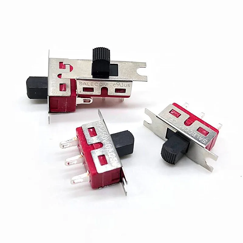 2PCS Salecom TS-13 Slide Switch 3pins 2 Position ON ON 3A 250VAC/6A 125VAC SPDT Toggle Switch SH