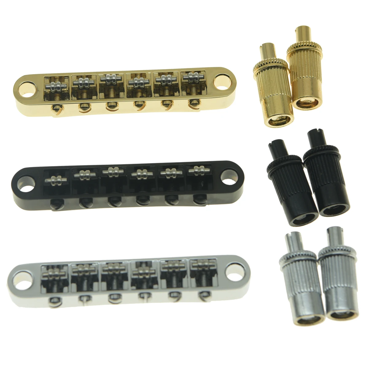 Dopro Guitar Roller Saddle Bridge Tune-O-Matic Bridge For Epiphone Les Paul,SG,Dot,Bigsby T-O-M with M8 Threaded Posts