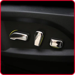 5PCS ABS Chrome Car Chrome Seat Switch Adjustment Knob Cover Trim Sticker for Renault Koleos 2017 2018 Car Stickers Accessories