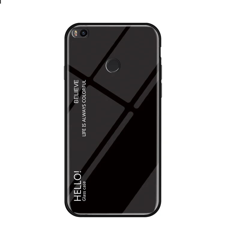 Luxury Tempered Glass Cases For Xiaomi Mi Max 3 Case Gradient Soft Silicone Frame Back Cover For Xiaomi Mi Max 2 MIMax2 Max3