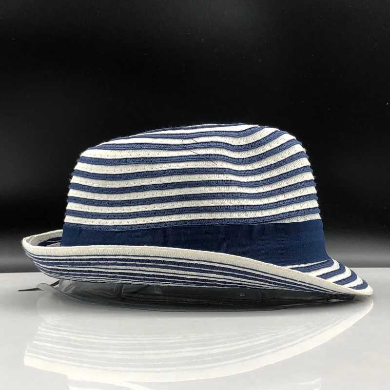 Hot Parent-child Sun Hat Cute Children Sun Hats Bow Hand Made Women Straw Cap Beach Big Brim Hat Casual Girls Stripe Summer Cap