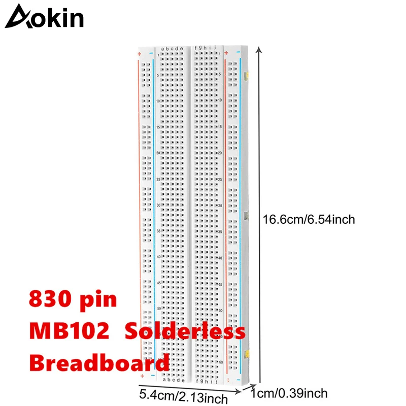 Breadboard 830 Tie Point Solderless Prototype PCB Board 830 Pin PCB Bread Board MB-102 MB102 Test Develop DIY for Arduino RPI