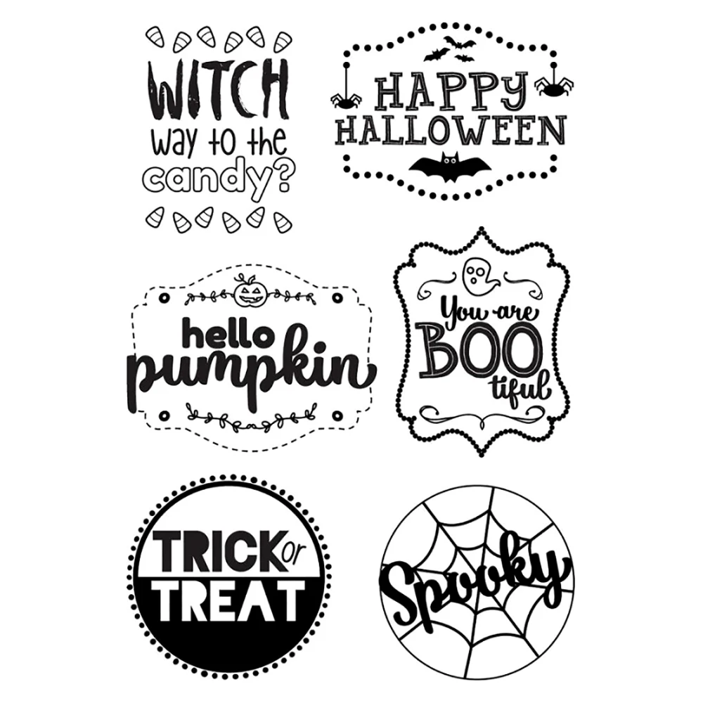 

Halloween Transparent Clear Silicone Stamp/Seal for DIY scrapbooking/photo album Decorative clear stamp