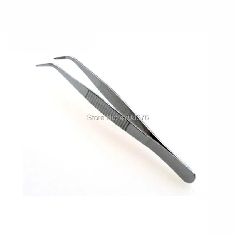 160mm 5 teile/paket Dental pinzette kurve feine-gekippt Dressing zange edelstahl clamp Präzision pinzette Medizinische zange