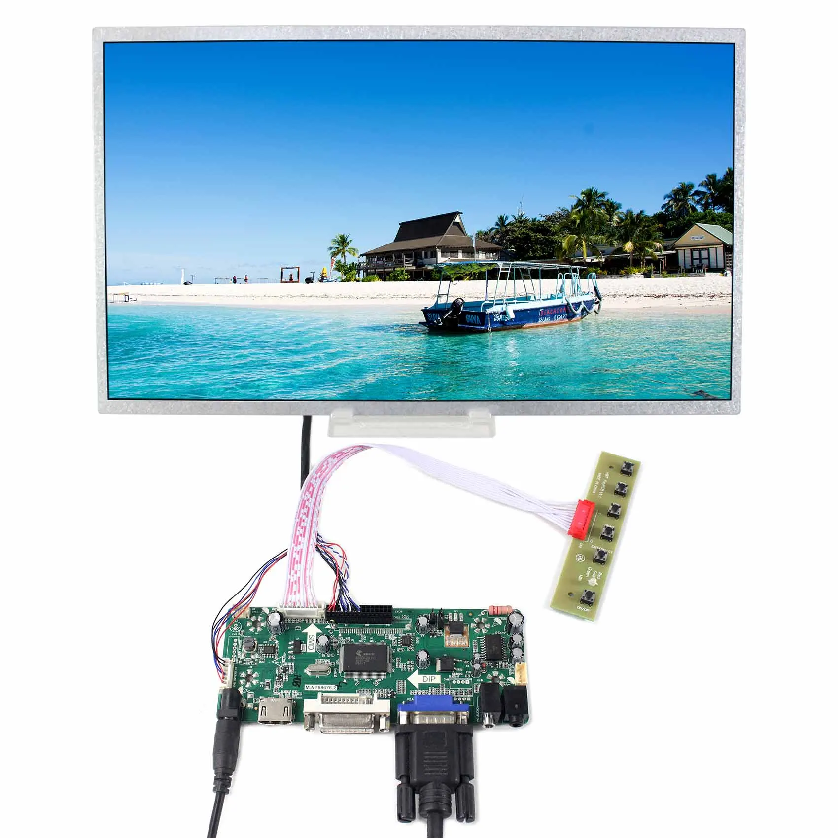 HD MI VGA DVI Audio LCD Controller board M.NT68676+14inch LTN140AT26 HT140WXB 1366x768 LED Backlight LCD Screen