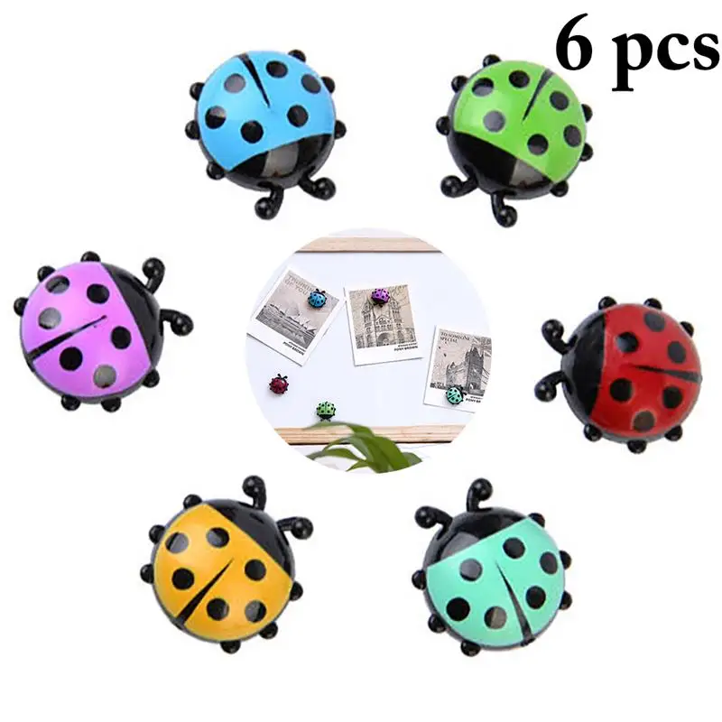 Creative Ladybug Plastic Multi-Function Magnet Refrigerator Stickers Cartoon Magnetic Stickers Message Photo Magnetic Stickers