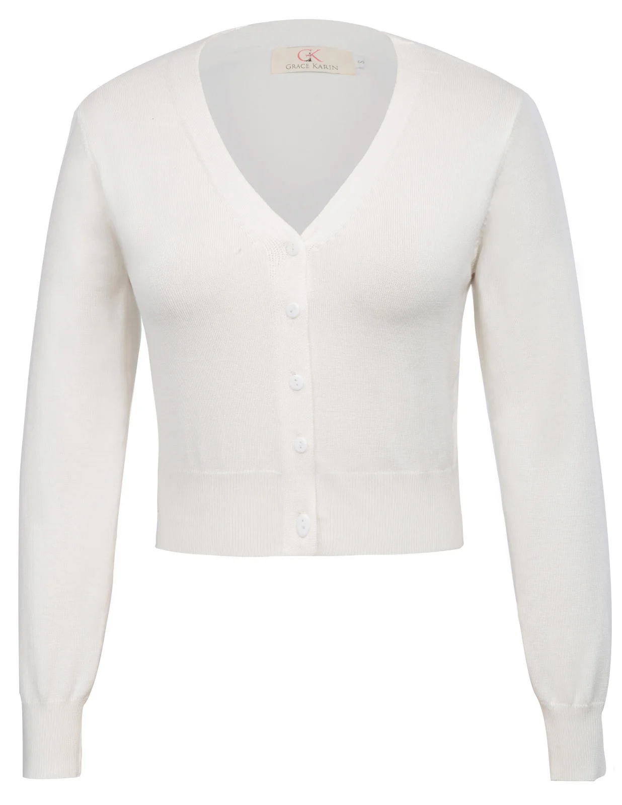 Grace karin cardigan recortado feminino com decote em v botão para baixo frente aberta com nervuras malha shrug camisola de algodão malhas tricô casaco a20