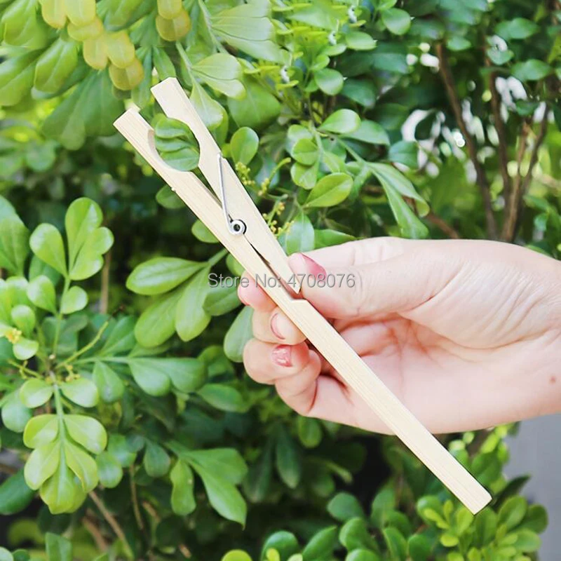 Test tube wooden holder Glass tube clamp bamboo Lab tweezers for clamping test tube Holding tools dia 16mm 5pcs/pack