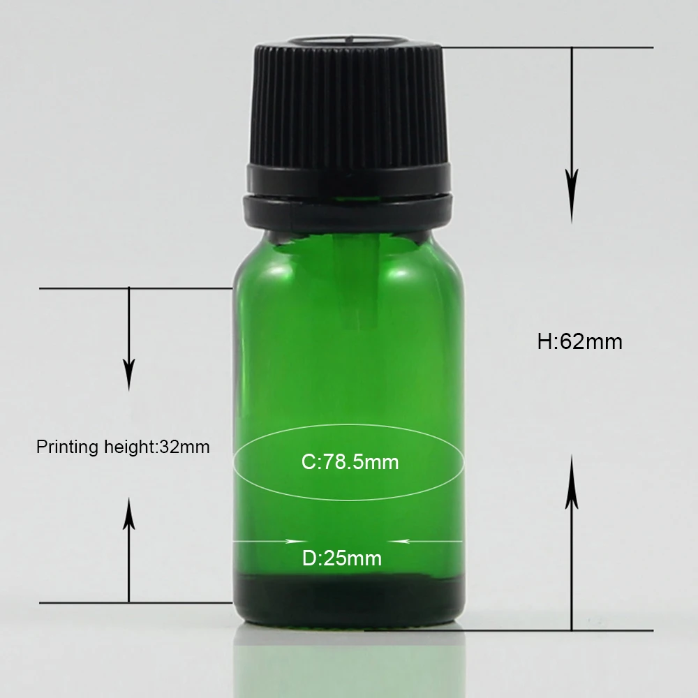 

10ml glass bottle with plastic lids mini sample essential oil perfume glass dropper bottles