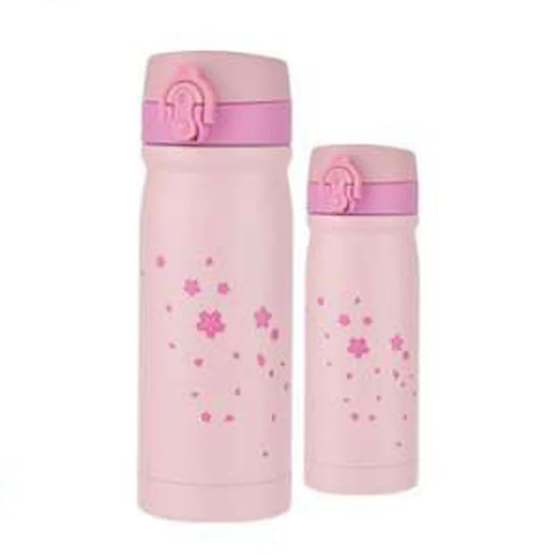 

Drinkware Stainless Steel Portable Thermos Pink Cherry Blossom Coffee Thermos Cup 350 ml Garrafa Termica Inox Thermo Mug