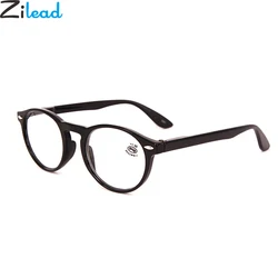 Zilead Retro Round Reading Glasses Women&Men Transparent Lens HD Presbyopic Eyeglasses With Diopter 0+1.0+1. 5 +2.0 to +3.5 +4.0