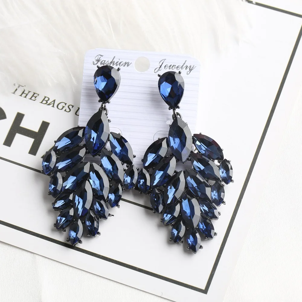 VEYO Luxury Full Crystal Drop Earrings for Women Hyperbole Fashion Jewelry New