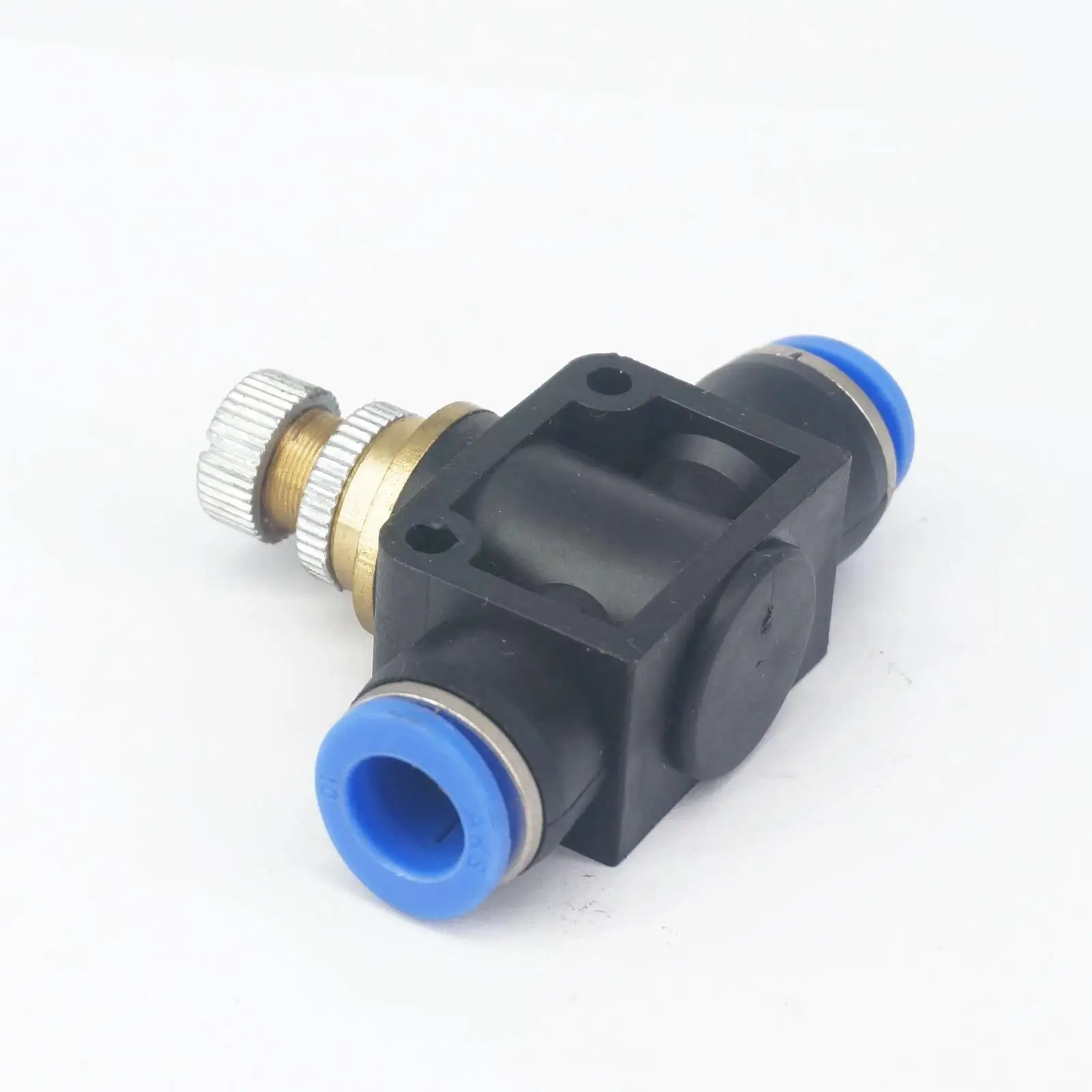 Push Fit Tube O/D 10mm Pneumatic Push In Flow Speed Control Valve Union Quick  Plastic Pneumatic tube fitting