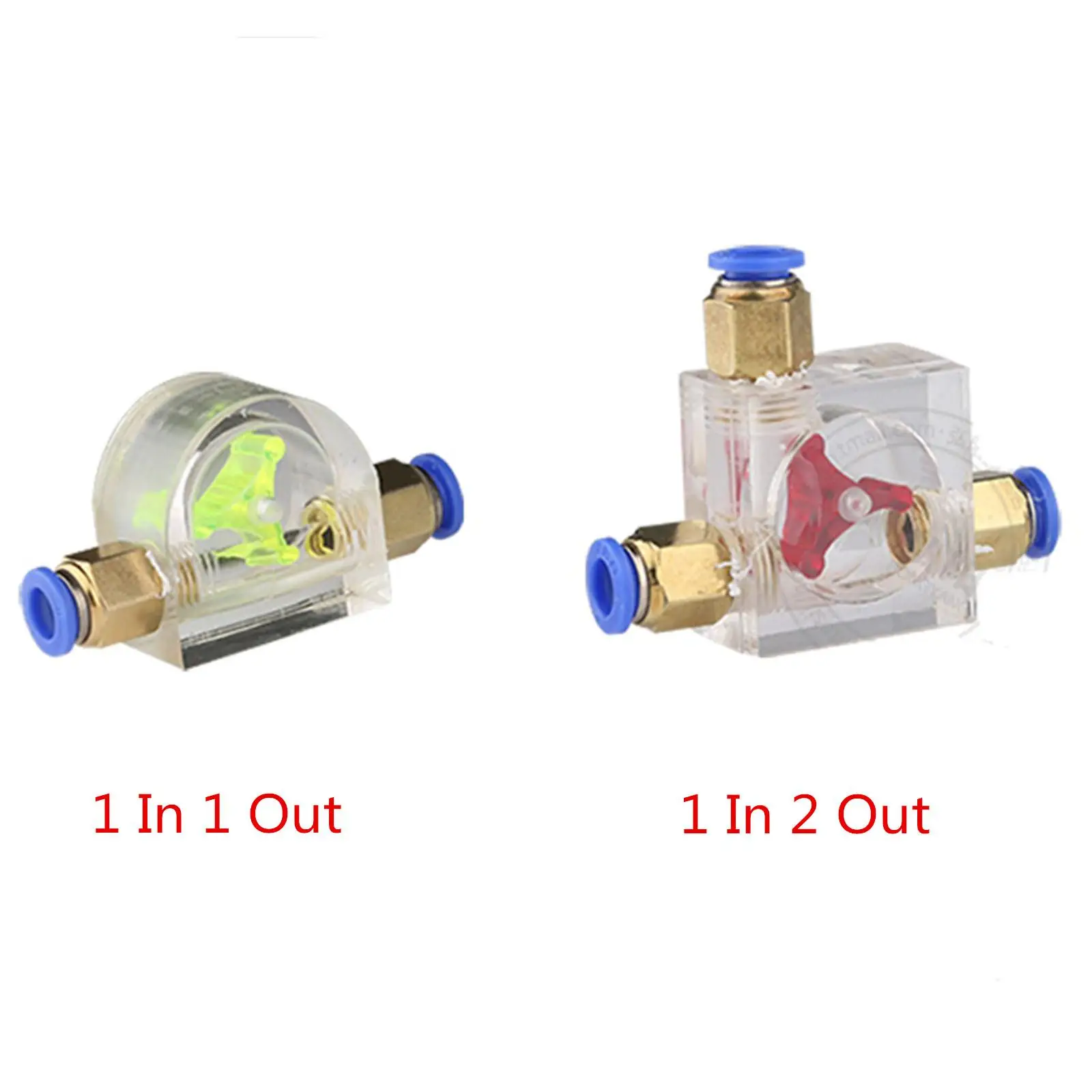 1 In 2 Way Out Water Flow Indicator Meters Observer For Water Cooled Spindle Motor