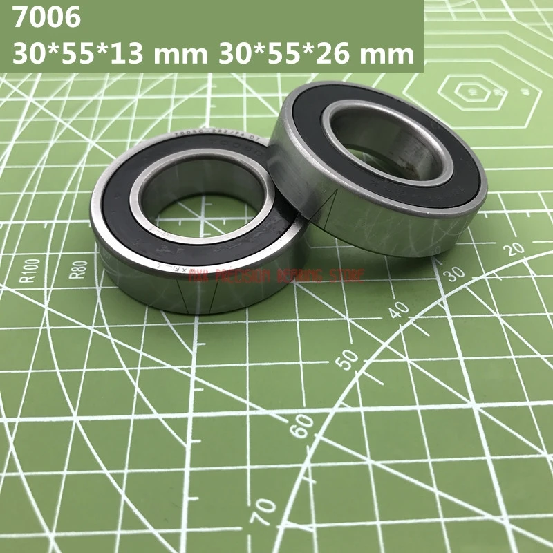 2023 New Rushed Axk 1 Pair 7006 7006c 2rz P4 Dt A 30*55*13 Mm 30*55*26 Sealed Angular Contact Bearings Speed Spindle Cnc