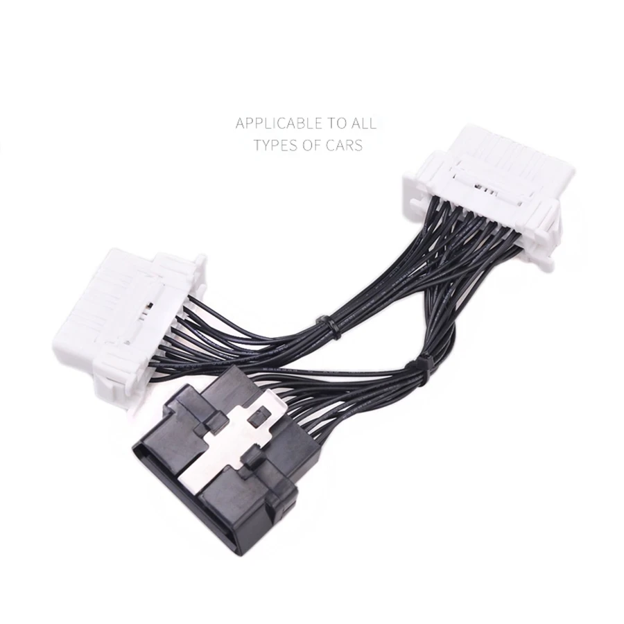 OBDII OBD 2 1 TO 2 Y Cable Female 16 Pin Splitter Extension Auto Car Connector Extension Cable Adapter