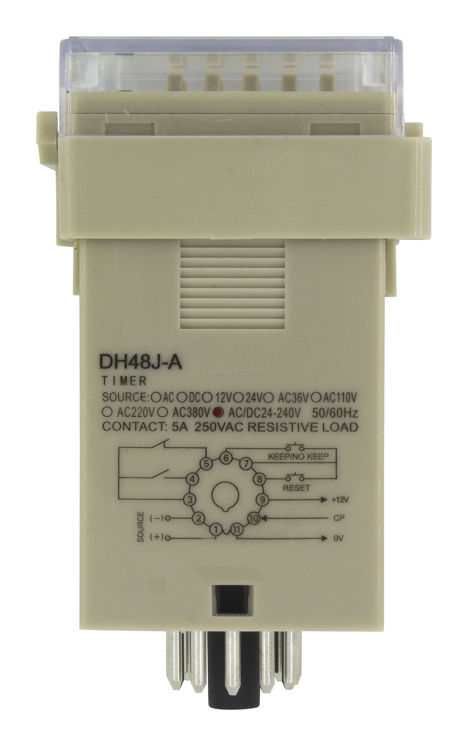 DH48J-11A 11 pin contact/sensor signal input digital counter relay DH48J DH48J-A AC 220V 110V 36V 380V AC/DC 24-240V 12V 24V