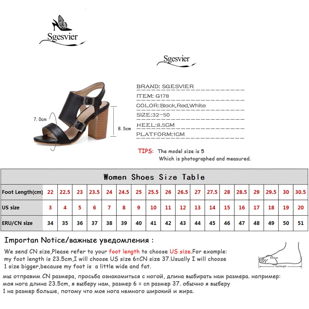 Sgesvier Summer Women Sandals Peep Toe Buckle Strap Concise High Heel Sandals Platform Shoes Woman Office&Career Shoes G178